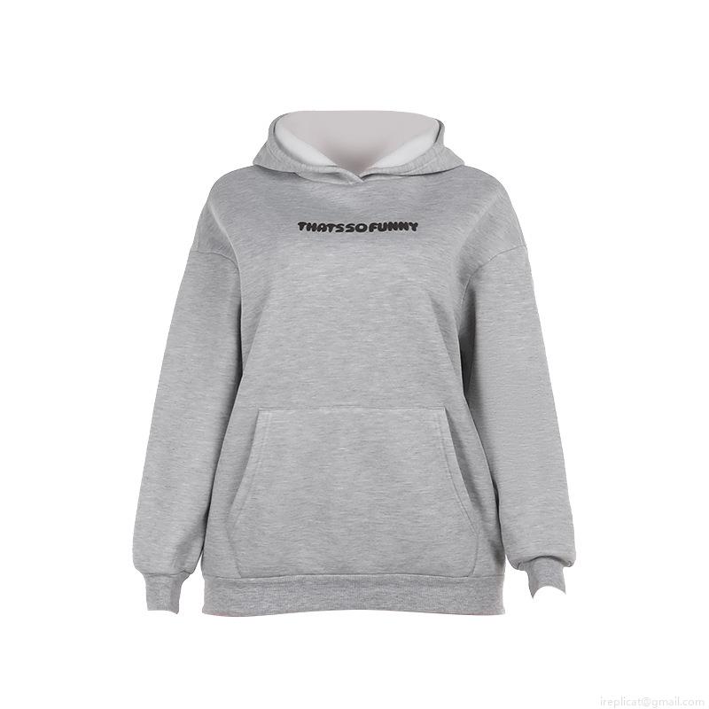 Women's Casual Oversized Hooded Sweatshirt Letter Print Fleece Lined Pullover Long Sleeve Streetwear Loose Hoodie With Pocket Autumn Winter Jumper Top