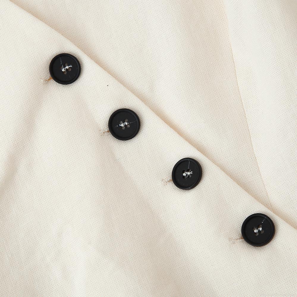 Women's Elegant Sleeveless V-Neck Jumpsuit Polyester Linen Texture Asymmetric Button Decor Wide Leg Long Pants Office Commute One Piece Playsuit