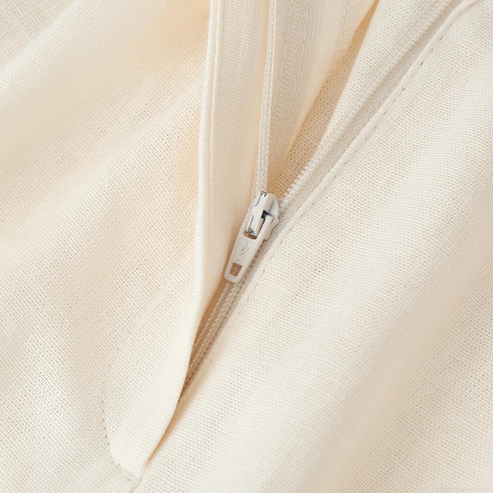 Women's Elegant Sleeveless V-Neck Jumpsuit Polyester Linen Texture Asymmetric Button Decor Wide Leg Long Pants Office Commute One Piece Playsuit