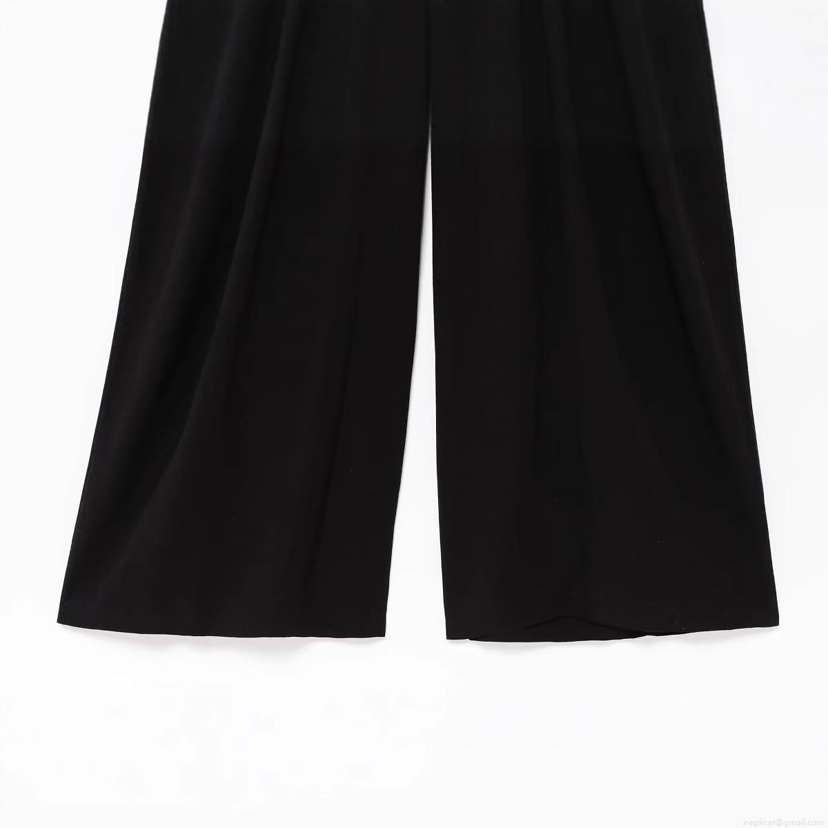 Women's Sexy Halter Neck Deep V Backless Jumpsuit With Back Bow Tie High Waist Wide Leg Long Pants Polyester Cotton Blend Elegant Streetwear One Piece Outfit