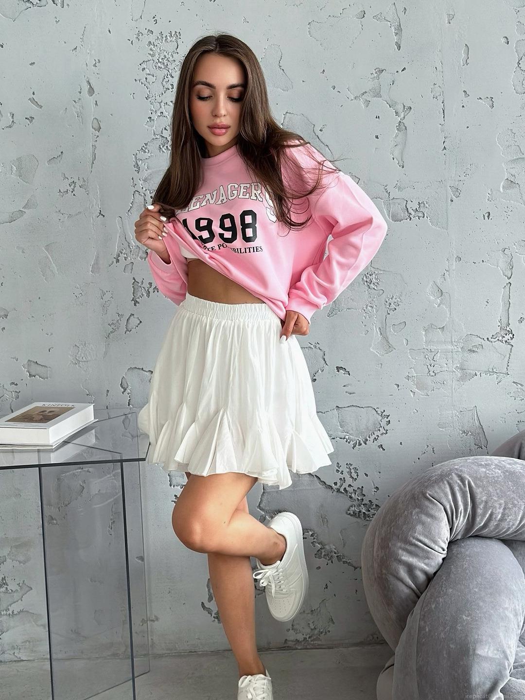 Women's Sweatshirt Loose Cotton Pullover Round Neck Long Sleeve 1998 Letter Printed Streetwear Casual Fashion Comfortable Top For Women Teenagers