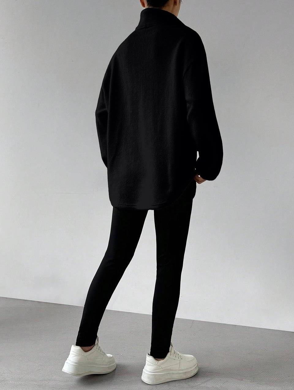 Women's Oversized Polar Fleece Sweatshirt Cotton Blend Letter Embroidery Quarter Zipper Stand Collar Long Sleeve Pullover Streetwear Casual Warm Top