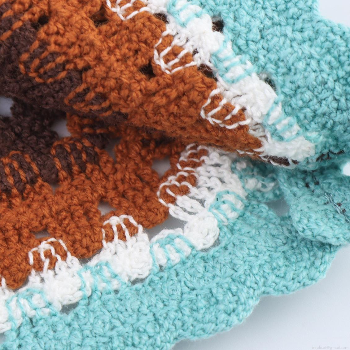 Women's Crochet Knit Tank Top Granny Square Bohemian Sleeveless Crop Cami For Vacation Summer Party Vintage Hollow Out Contrast Color Fashion Vest