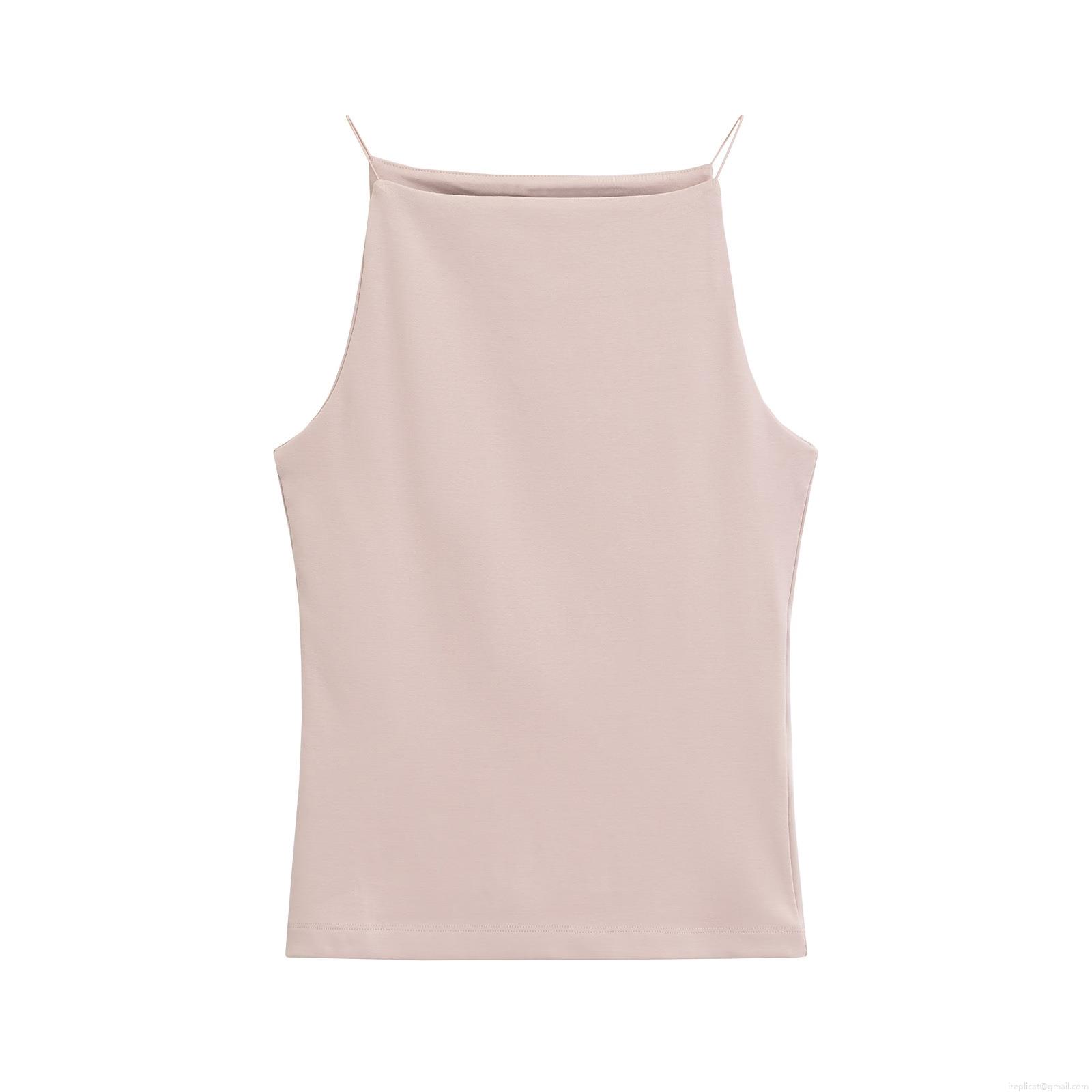Women's Sexy Square Neck Spaghetti Strap Tank Top Solid Color Slim Fit Cotton Blend Camisole Summer Basic Undershirt For Daily Casual Beach Wear