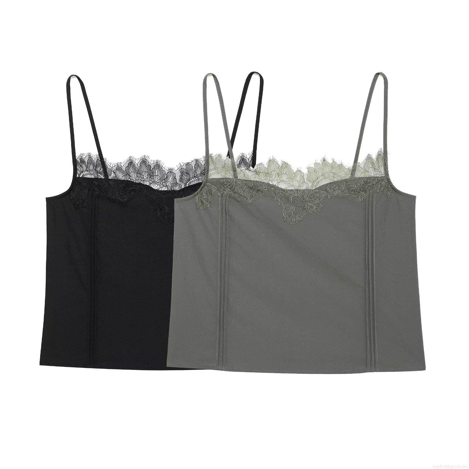 Women's Sexy Lace Camisole Slim Fit Spaghetti Strap Tank Top Eyelash Lace Trim Polyester Plain Summer Street Style Clubwear Daily Wear