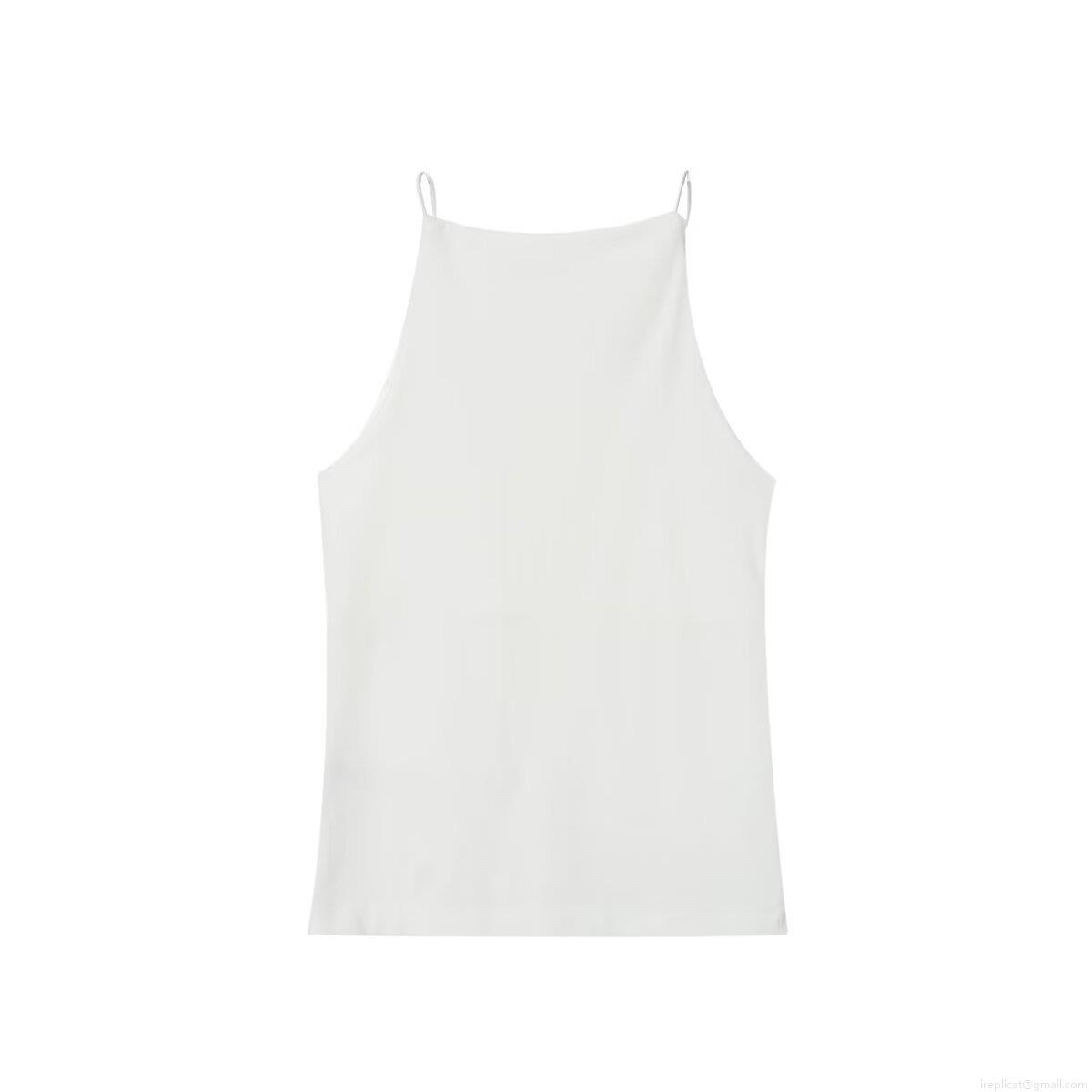 Women's Sexy Off-Shoulder Camisole Sleeveless Solid Color Polyester Tank Top Summer Streetwear Fashion Cami For Women