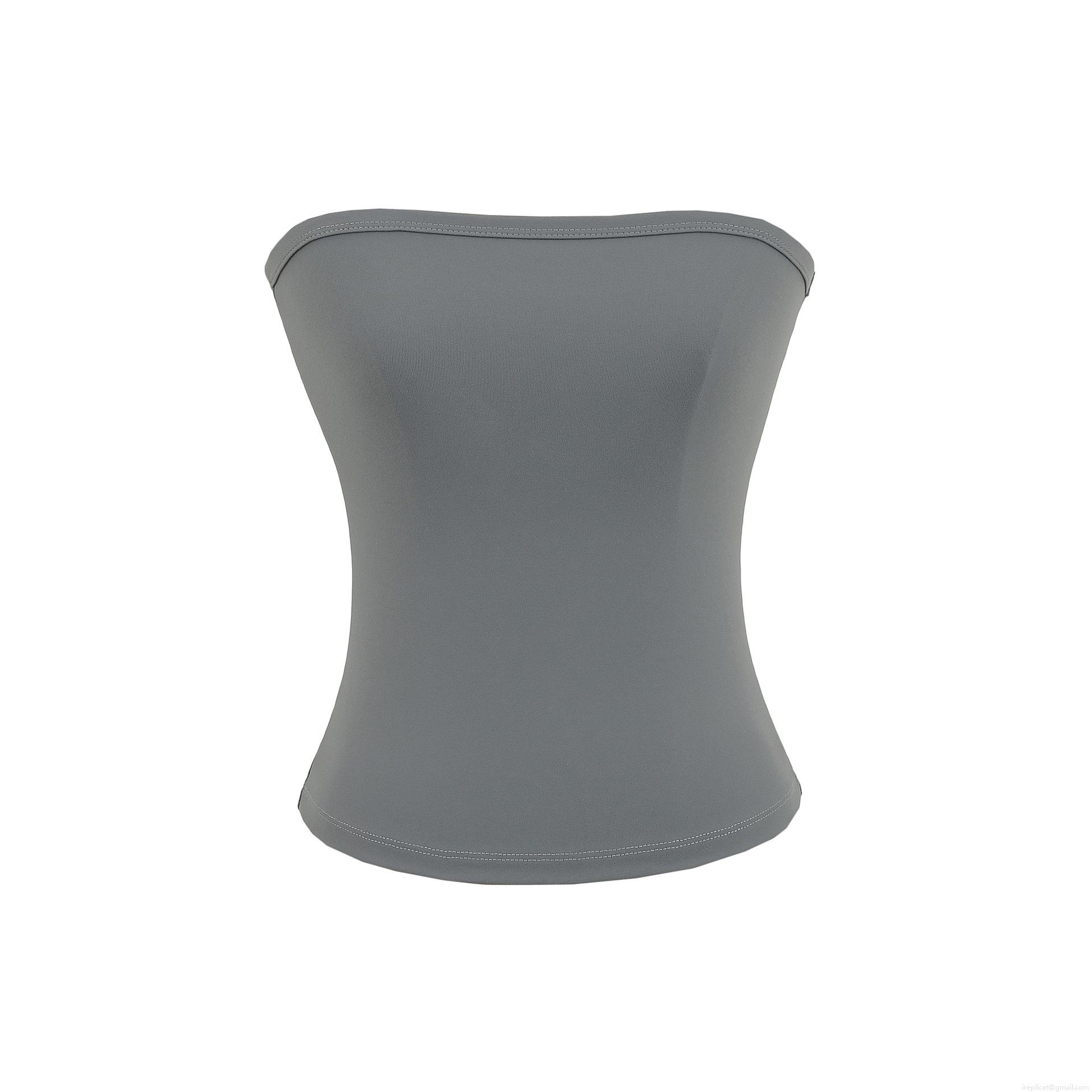 Women's Sexy Tube Top Viscose Spandex Ribbed Knit Strapless Slim Fit Solid Color Breathable Summer Streetwear Party Crop Top