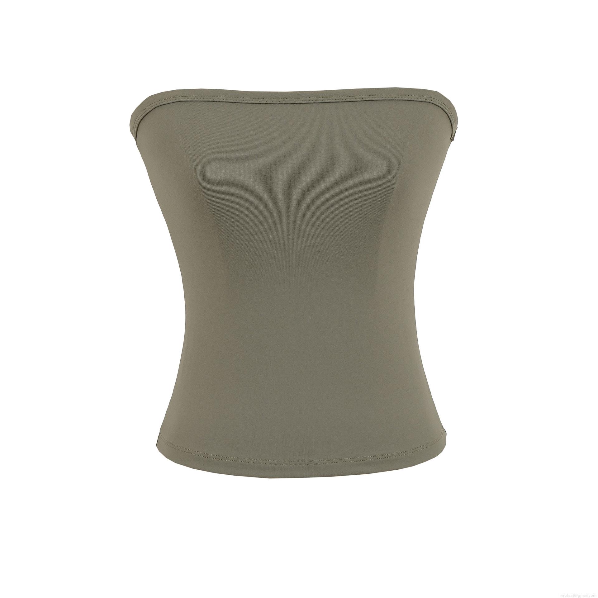 Women's Sexy Tube Top Viscose Spandex Ribbed Knit Strapless Slim Fit Solid Color Breathable Summer Streetwear Party Crop Top