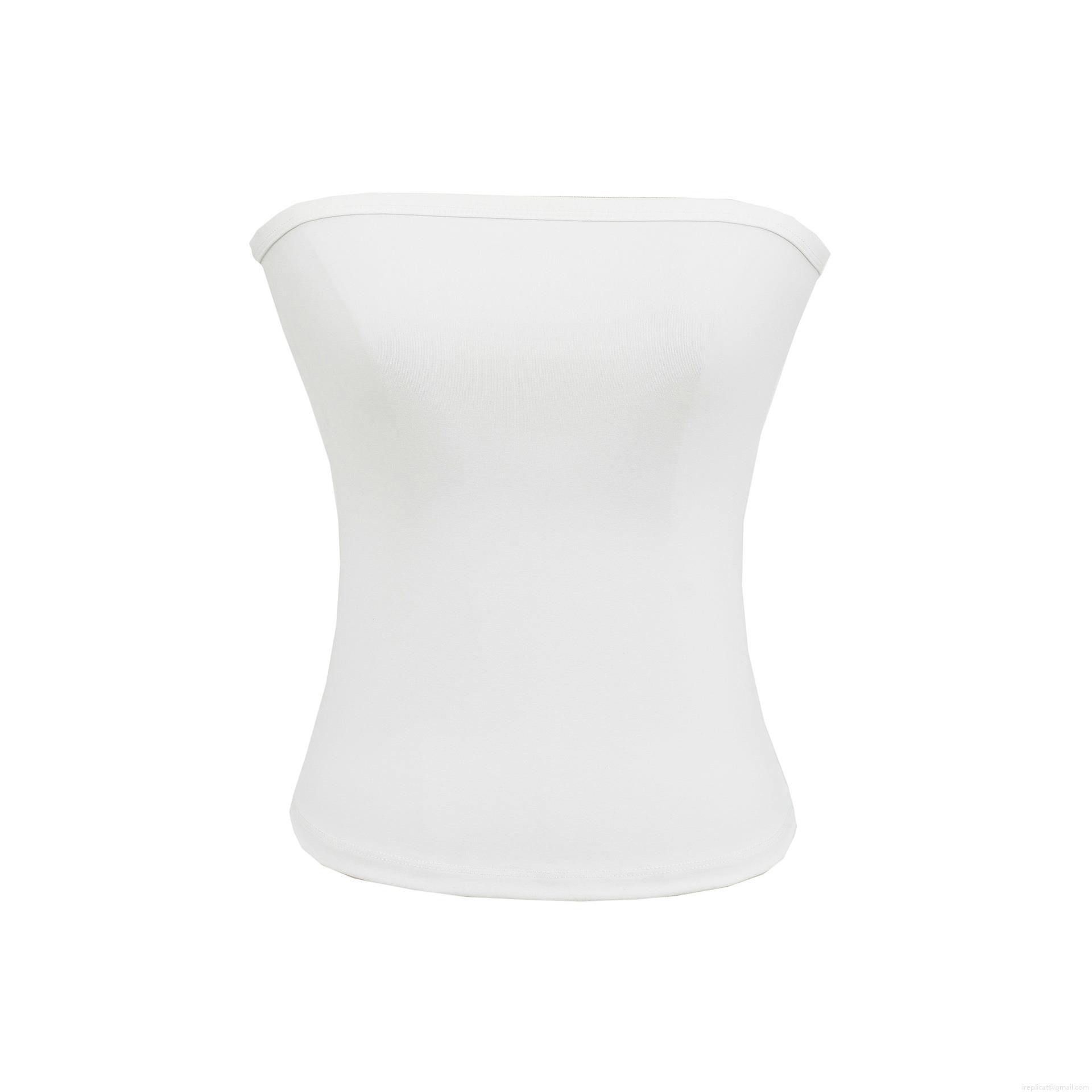 Women's Sexy Tube Top Viscose Spandex Ribbed Knit Strapless Slim Fit Solid Color Breathable Summer Streetwear Party Crop Top