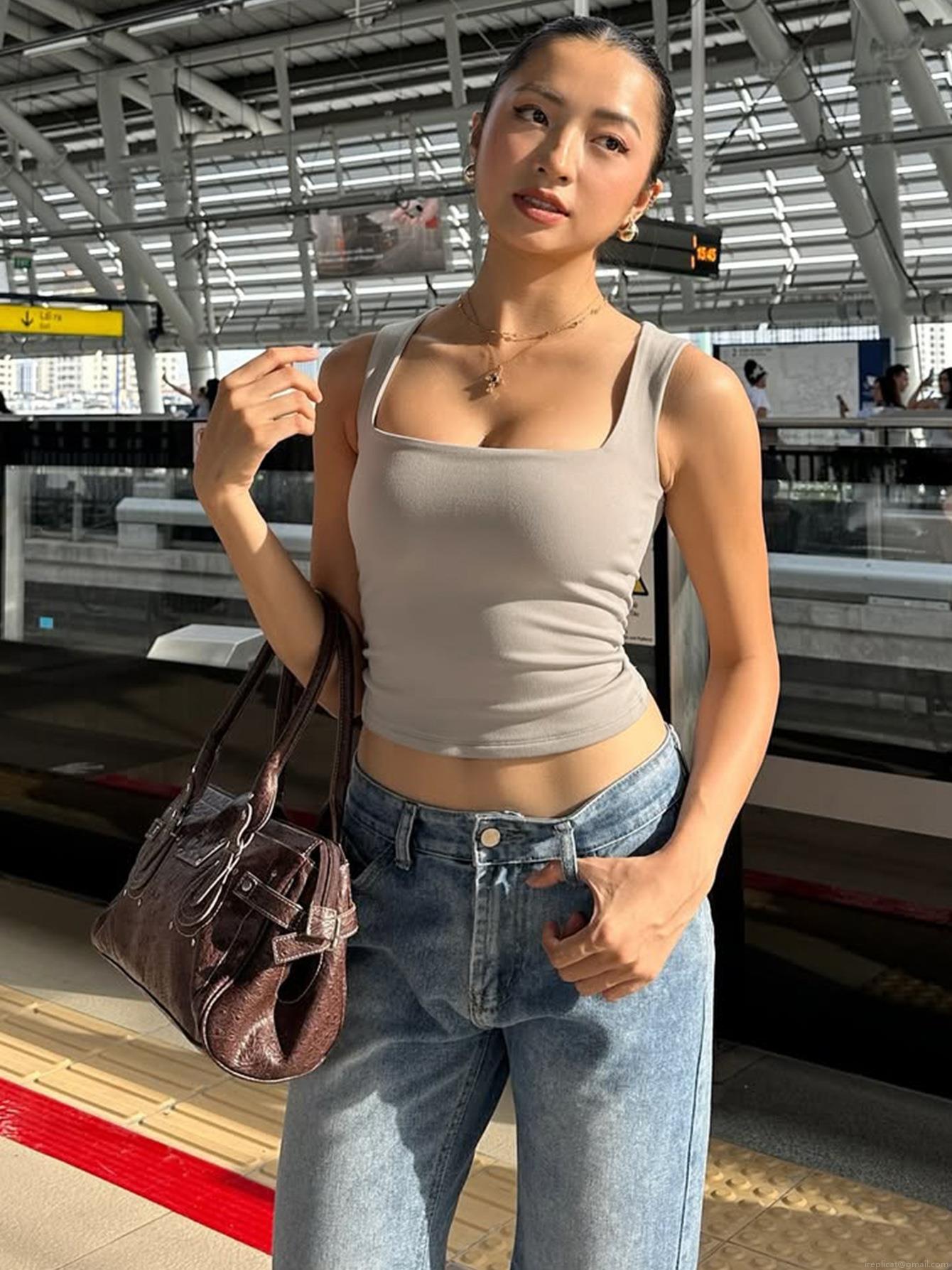 Women's Square Neck Slim Fit Tank Top Sexy Sleeveless Polyester Spandex Solid Color Crop Top For Casual Daily Streetwear Summer Women