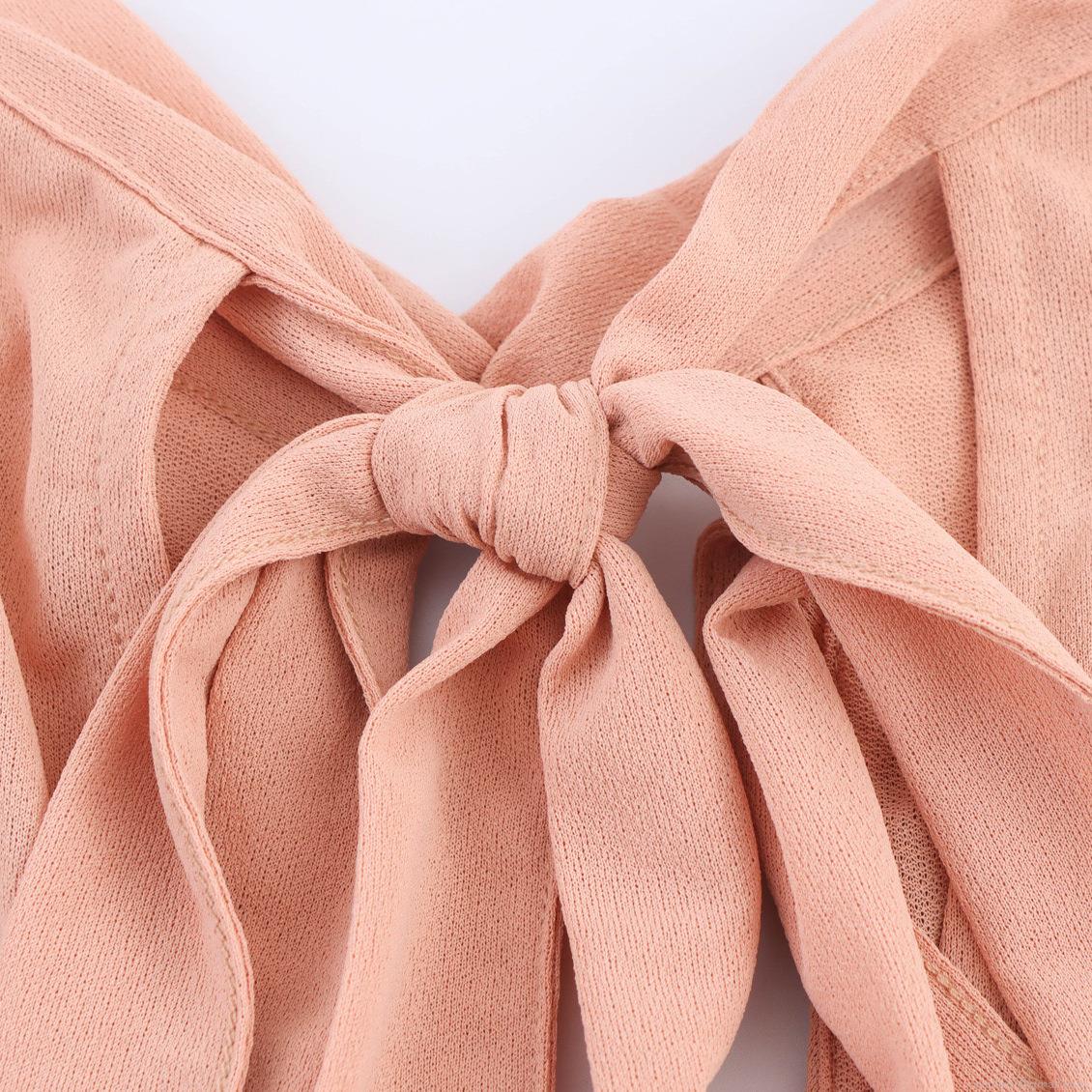 Women Halter Neck Top Elegant Layered Ruffles Sleeveless Chiffon Blouse For Summer Casual Party Vacation Fashion Commuter Solid Color Tie Back Tank Top