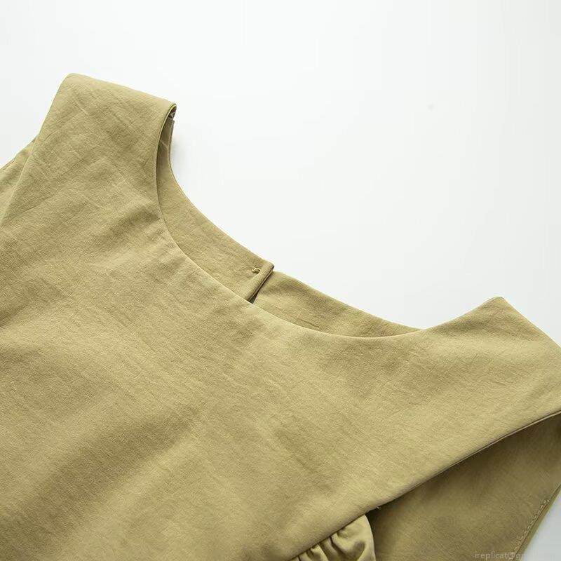 Women's Summer Sleeveless Tank Top Fashion Minimalist Solid Color Front V-Shaped Pleated Ruched Design Round Neck Back Button Casual Daily Vacation Polyester Spandex Blend Top