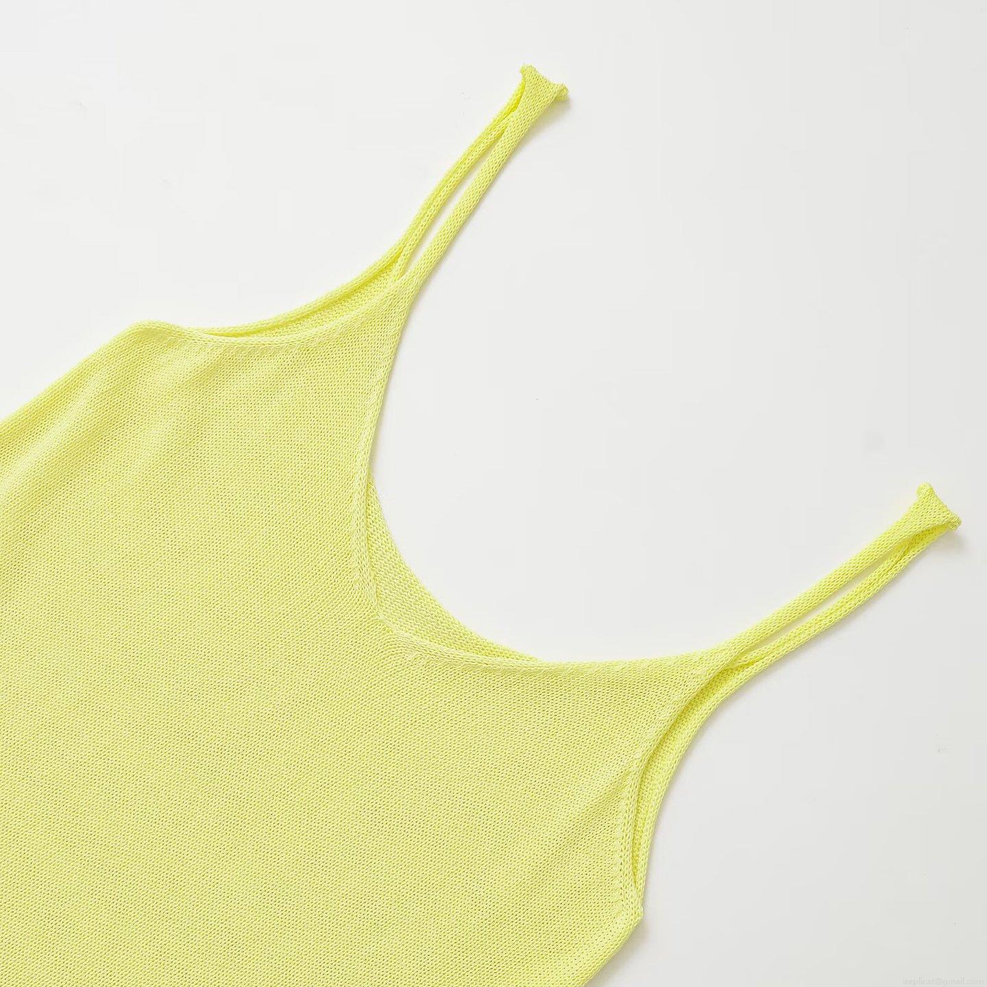 Women Sexy Sweet Spicy Knit Camisole Mercerized Cotton Backless Slim Fit Tank Top Strappy Ribbed Sleeveless Shirt For Summer Vacation Daily Wear