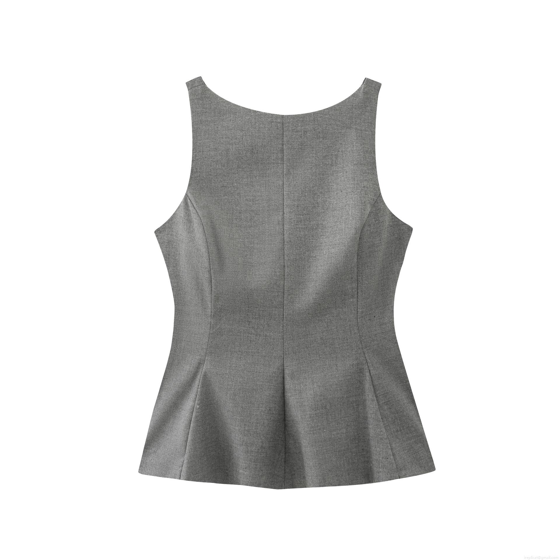 Women's Sexy Peplum Tank Top Sleeveless Open Back Bow Tie Waist Slim Fit Solid Color Polyester Blend Elegant Top for Party Dating Casual Wear Summer