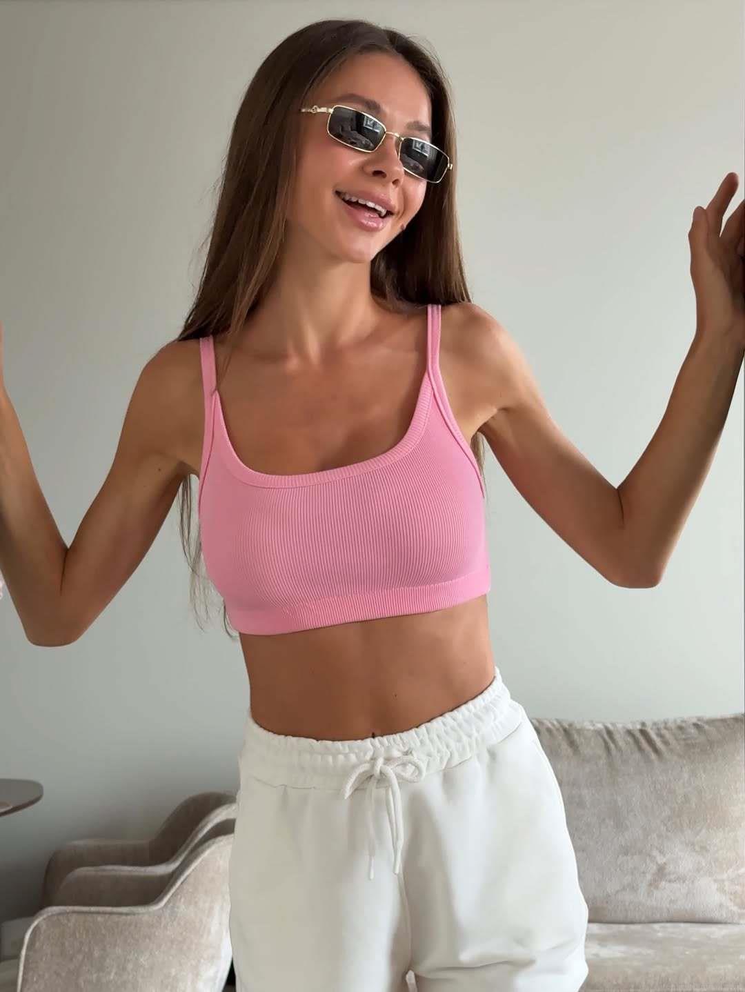 Women's Sexy Ribbed Cotton Polyester Tank Top Slim Fit U Neck Sleeveless Crop Top Summer Casual Camisole Streetwear Fashion Tops For Women