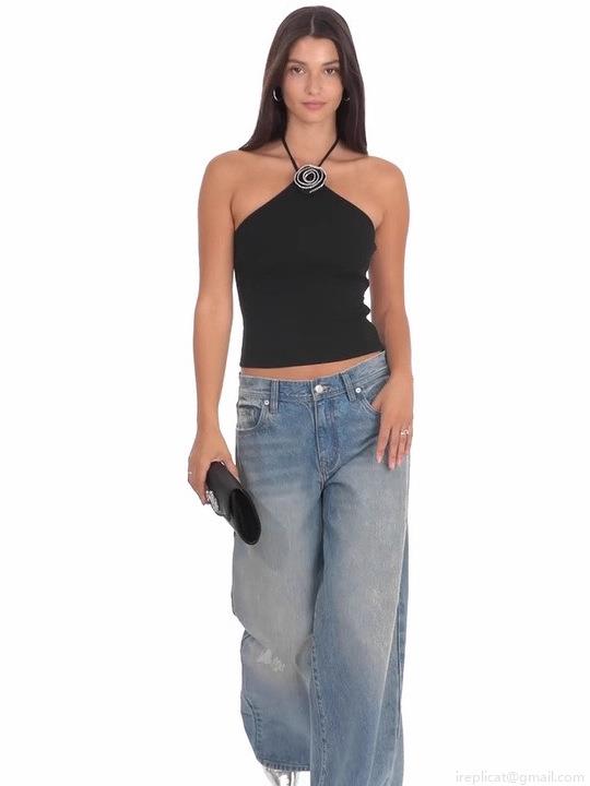 Women's Sexy Halter Neck Top With 3D Flower Decoration Backless Slim Fit Polyester Elastane Milk Silk Vest Summer Party Streetwear Casual Shirt