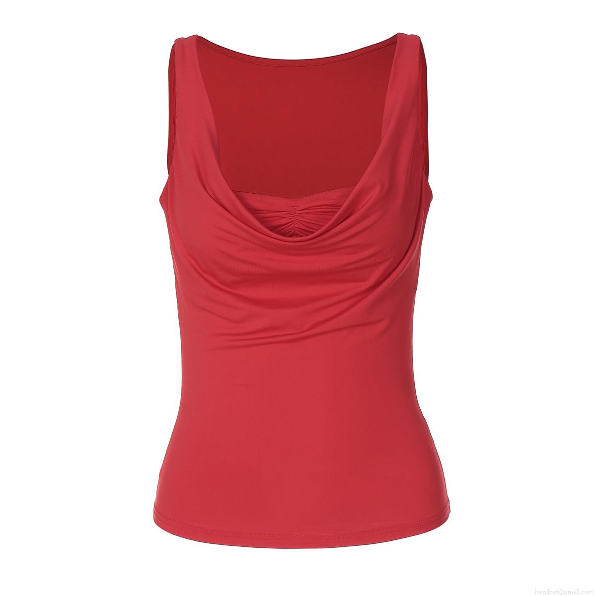 Women's Sexy Cowl Neck Tank Top Slim Fit Sleeveless Crop Top Solid Color Polyester Spandex Ribbed Cami For Summer Party Streetwear Clubwear